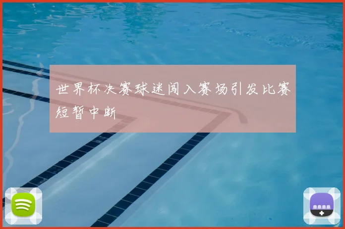 世界杯决赛球迷闯入赛场引发比赛短暂中断