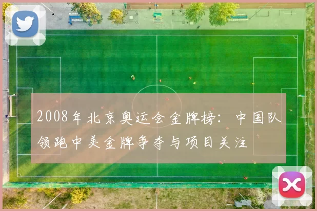 2008年北京奥运会金牌榜：中国队领跑中美金牌争夺与项目关注